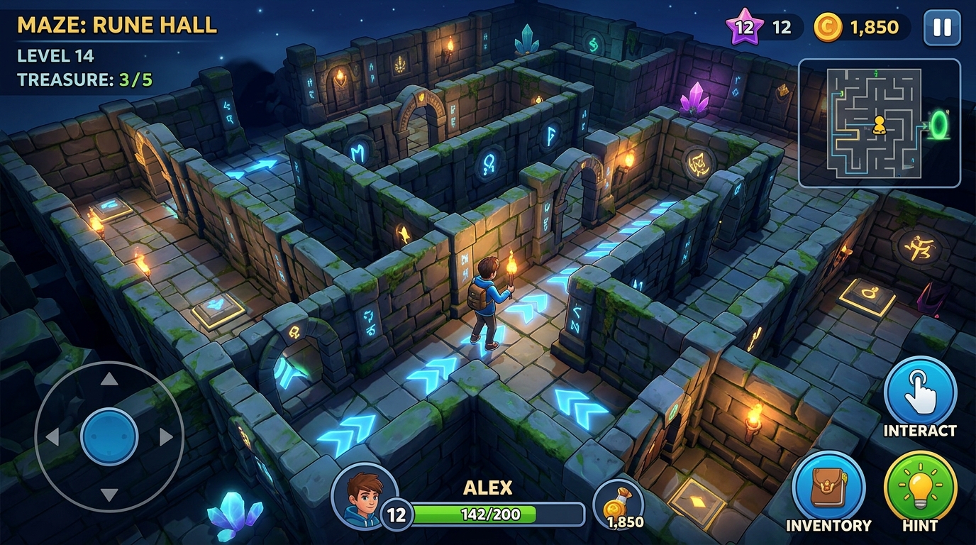 Arrow Escape: Maze Puzzle Out 截图示意(案例为脱敏示意)