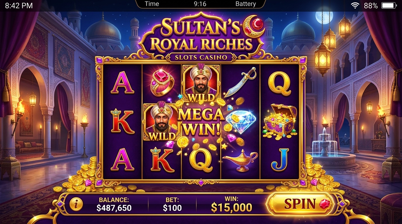 Slots Casual Sultan 截图示意(案例为脱敏示意)